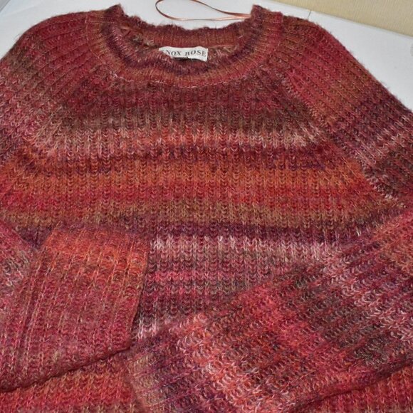 Knox Rose Long Sleeve Multicolored Soft Pullover Sweater Size S - Picture 9 of 14